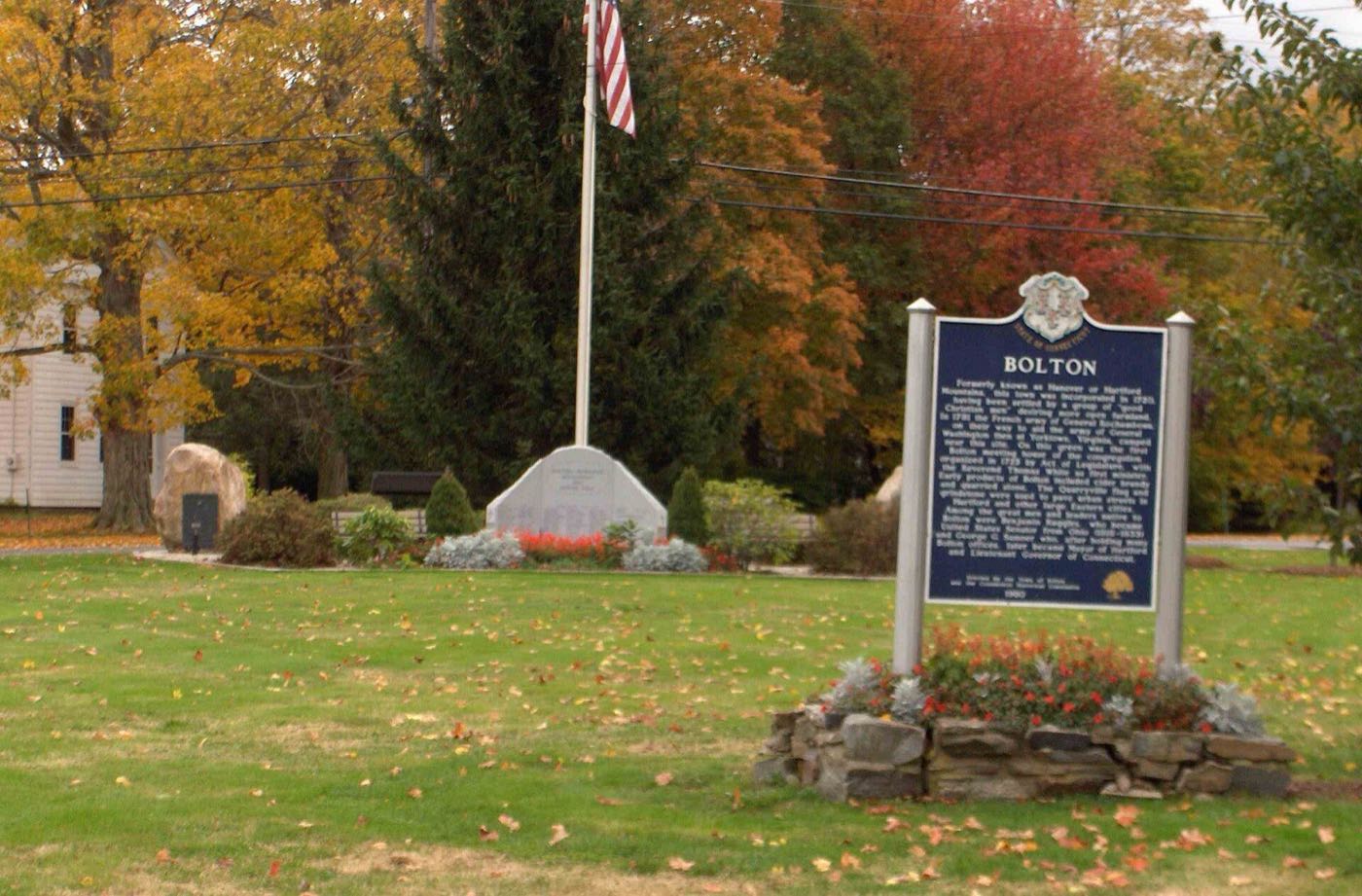 The Bolton Green Historic District along Bolton Center Road
