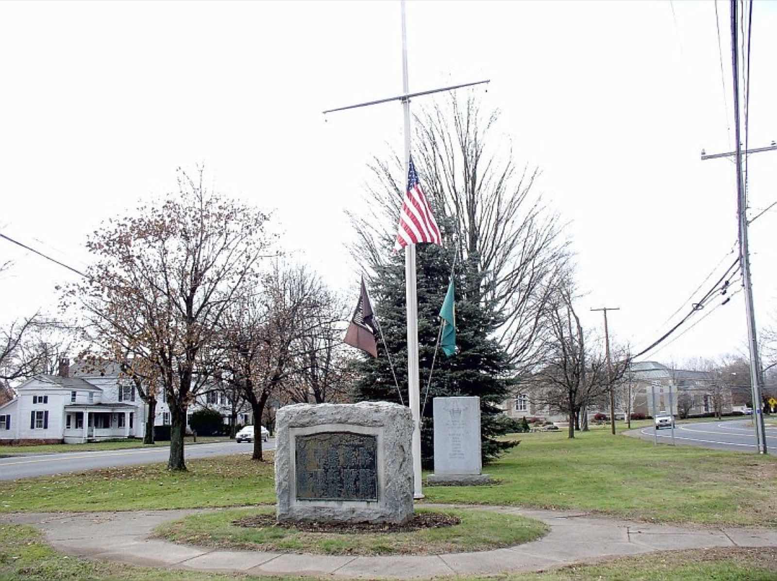 The town green in Ellington, Connecticut