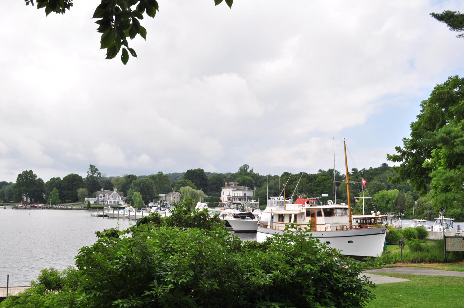 View from Essex Park over the Connecticut River in Essex, Connecticut