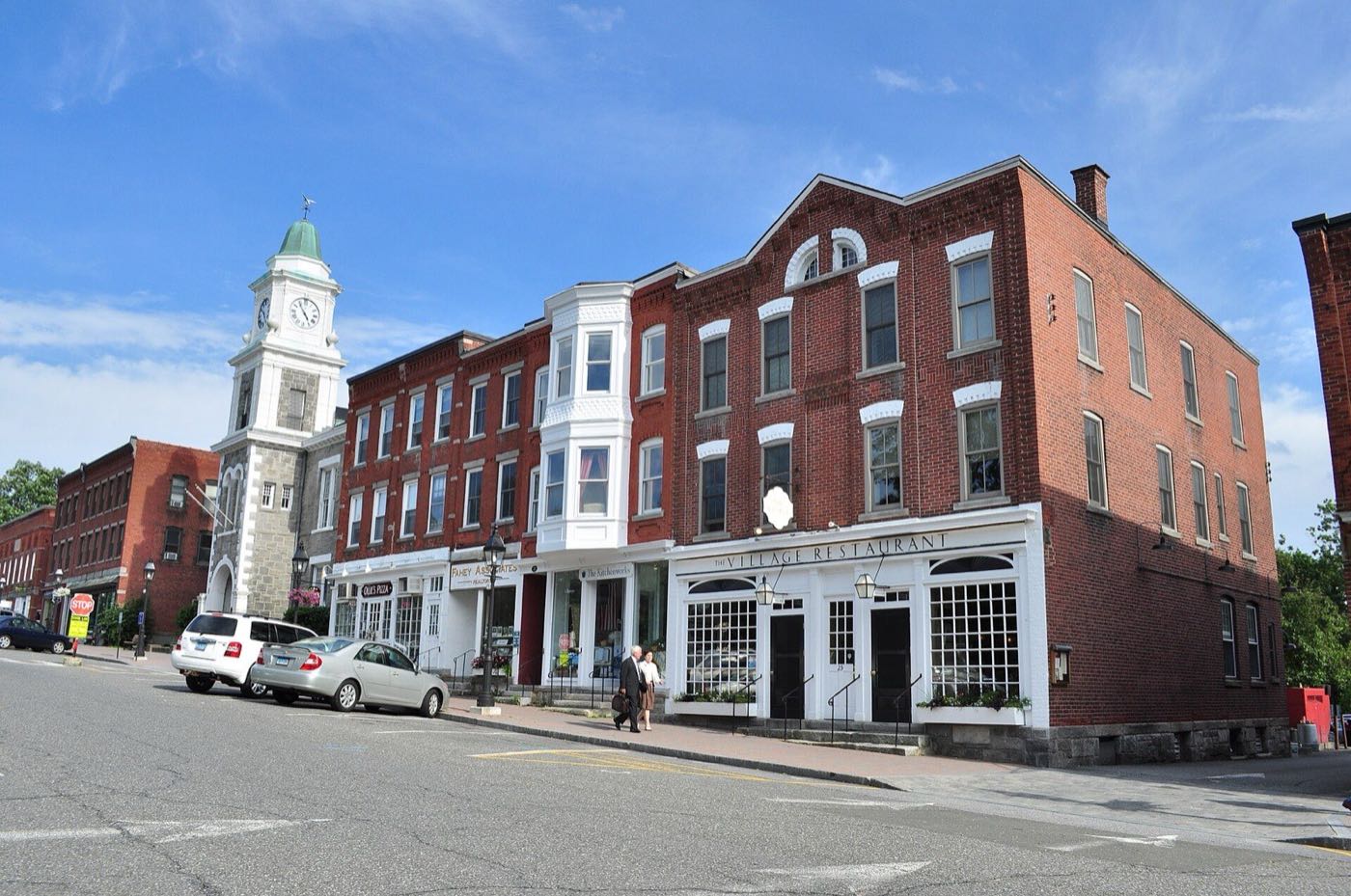 Historic street view in Litchfield, Connecticut