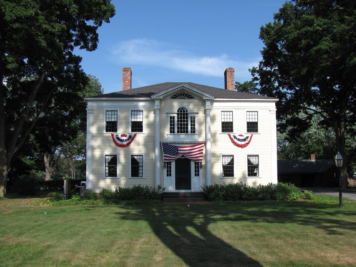 The Capt. Charles Leonard House, a historic house on Main Street in Agawam, Massachusetts.