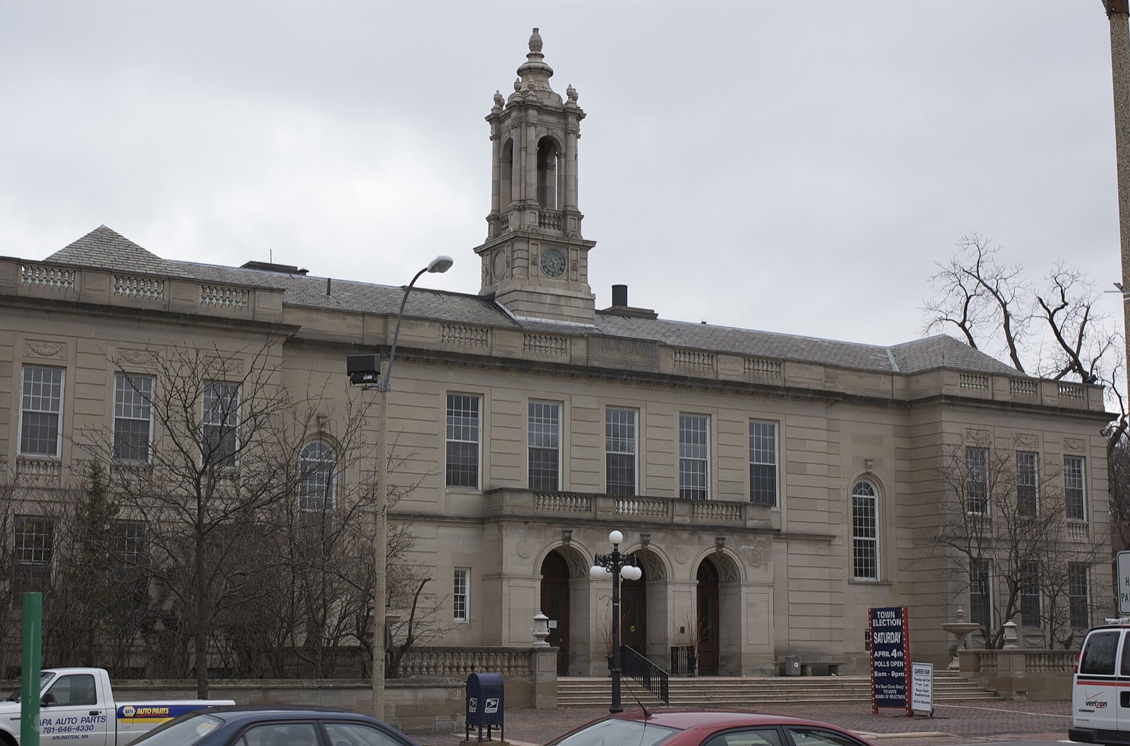 Arlington Town Hall in Arlington, Massachusetts.