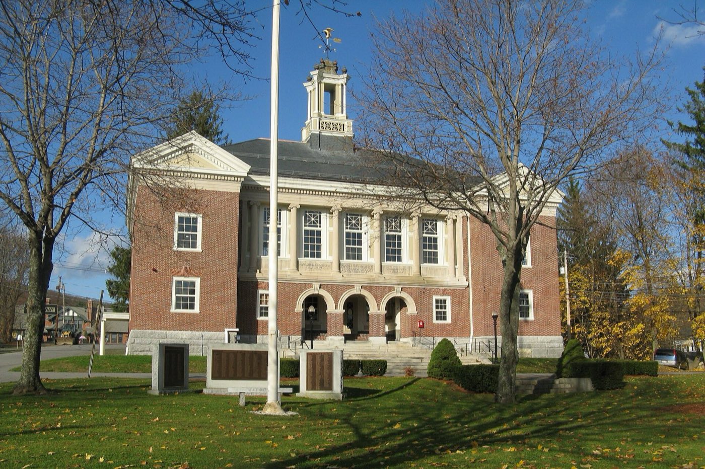 Ashburnham Town Hall in Ashburnham, Massachusetts.