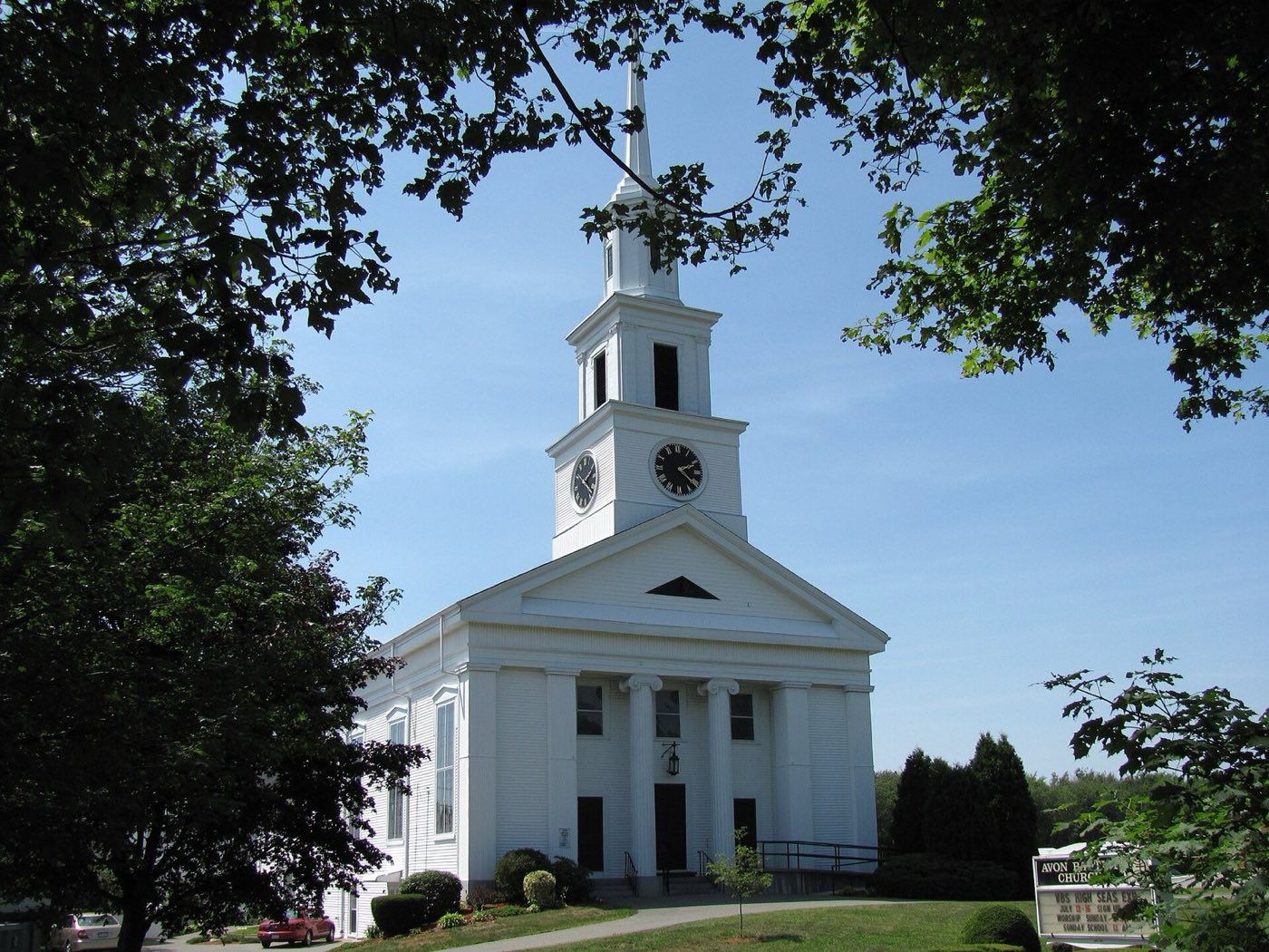 The Avon Baptist Church in Avon, Massachusetts.