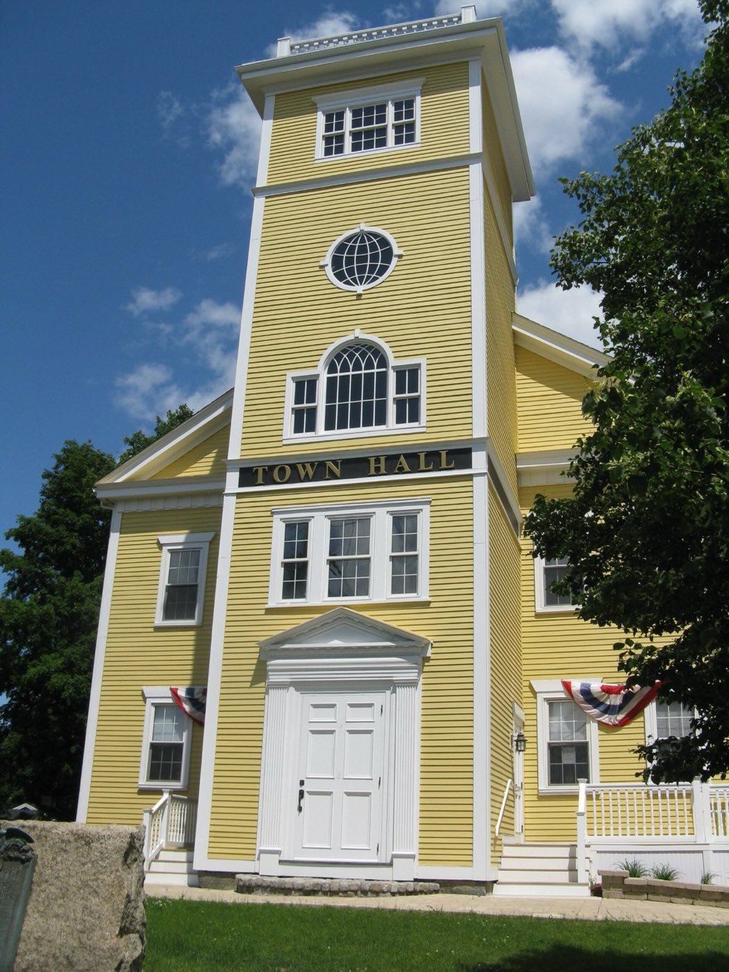 Bellingham Town Hall building in Bellingham, Massachusetts, June 2010.