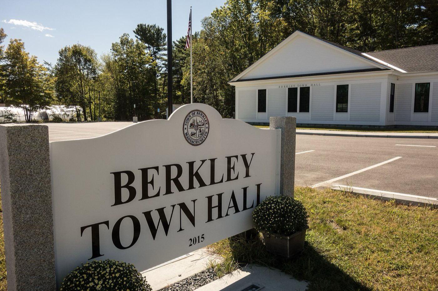 Berkley Town Hall in Berkley, Massachusetts.