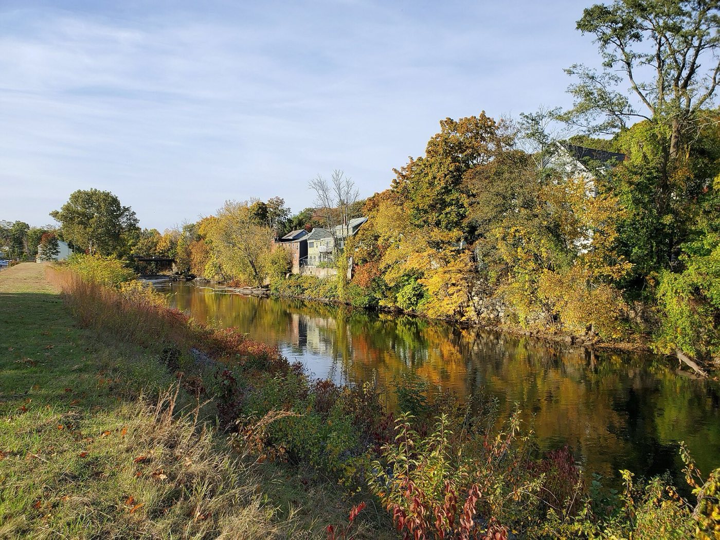 The Blackstone River in Blackstone, Massachusetts.