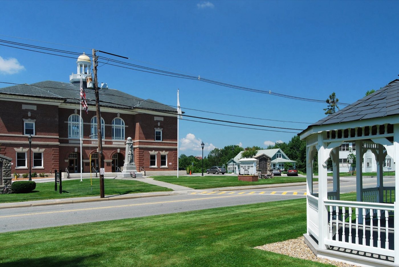 Historic Charlton Common in Charlton, Massachusetts.