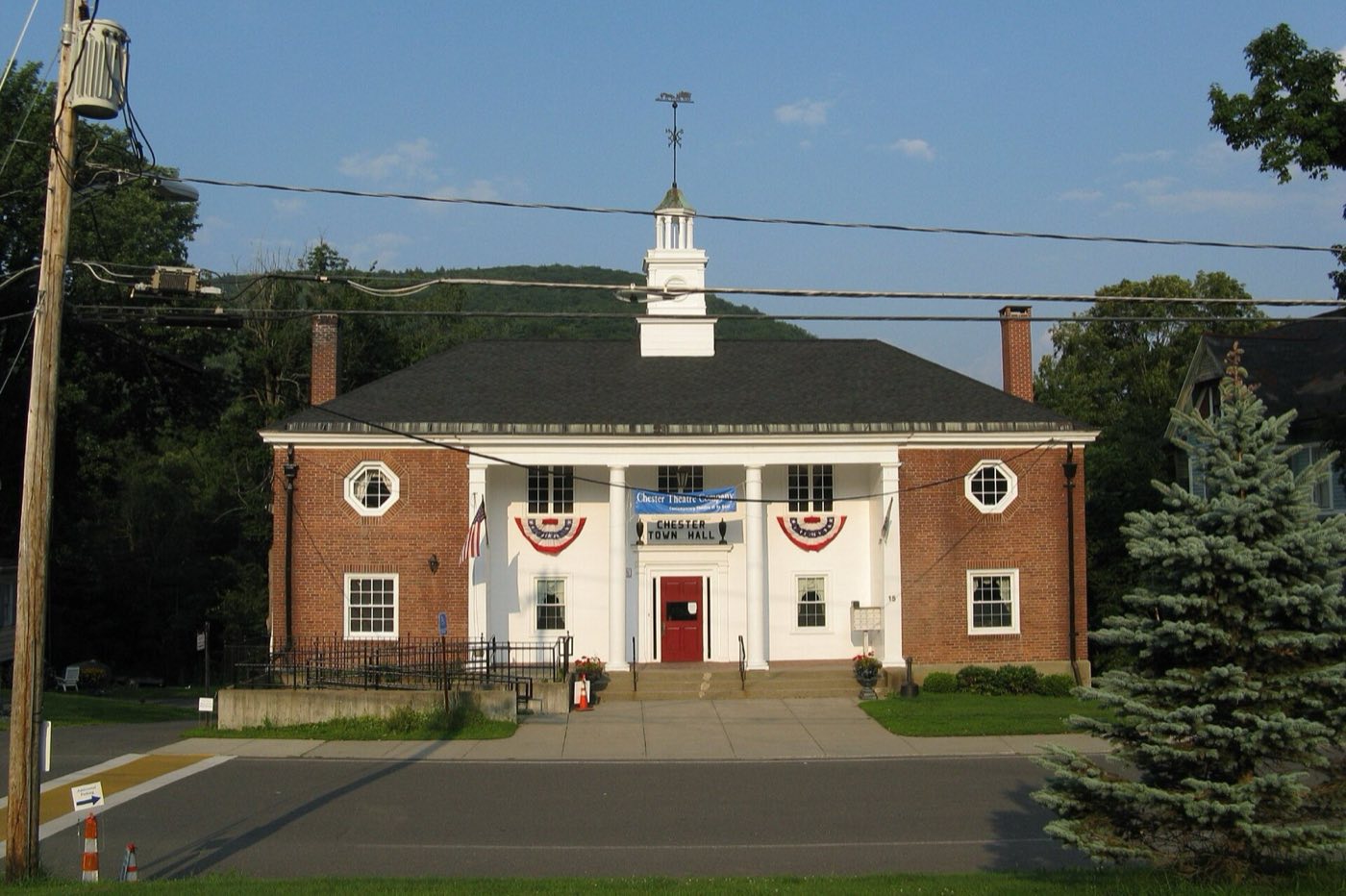 Chester Town Hall in Chester, Massachusetts.