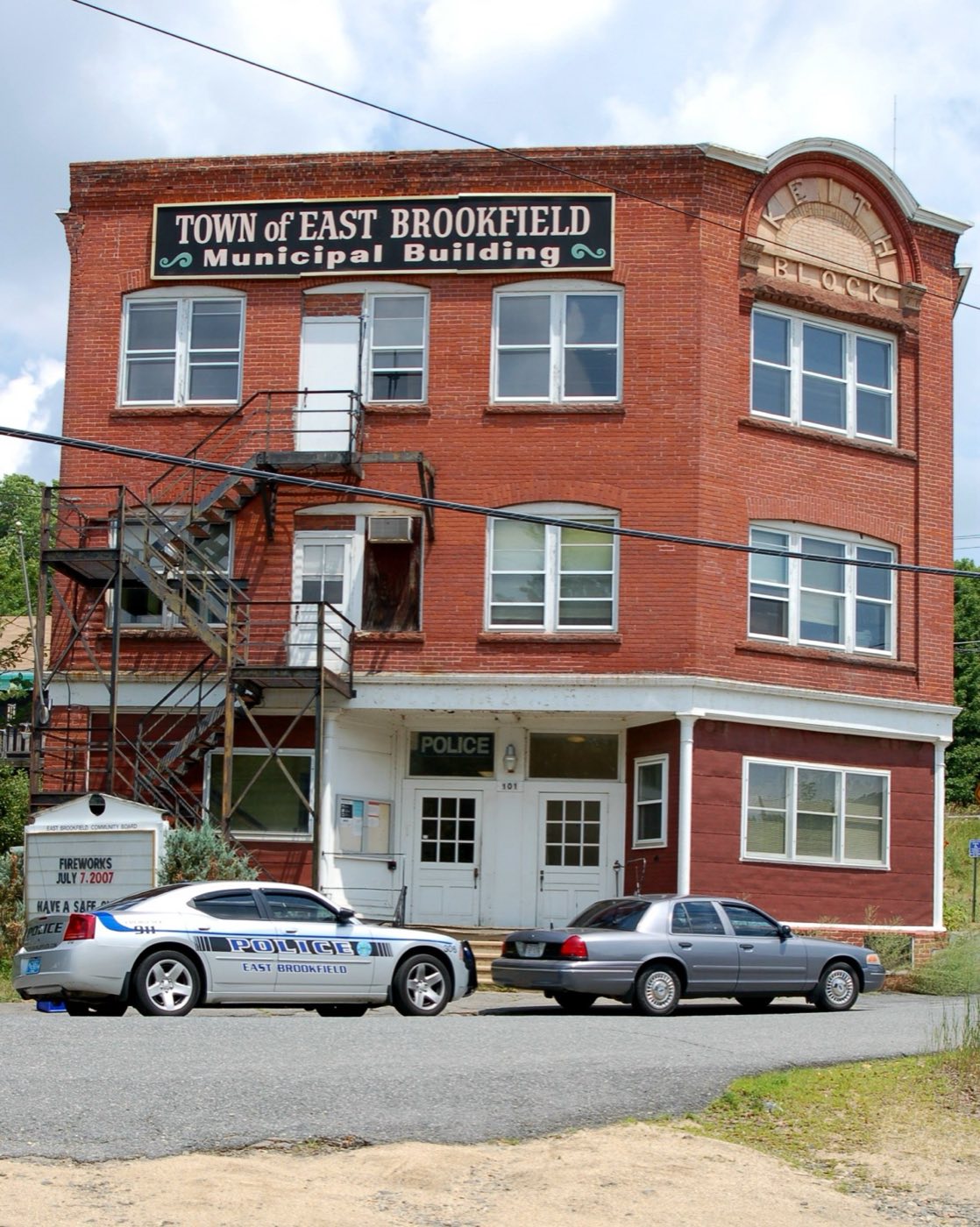 The municipal building in East Brookfield, Massachusetts.