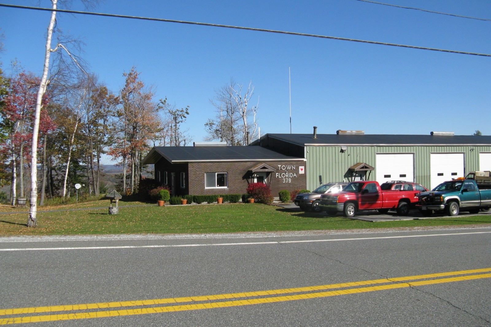 Florida Town Hall on the Mohawk Trail in Florida, Massachusetts.