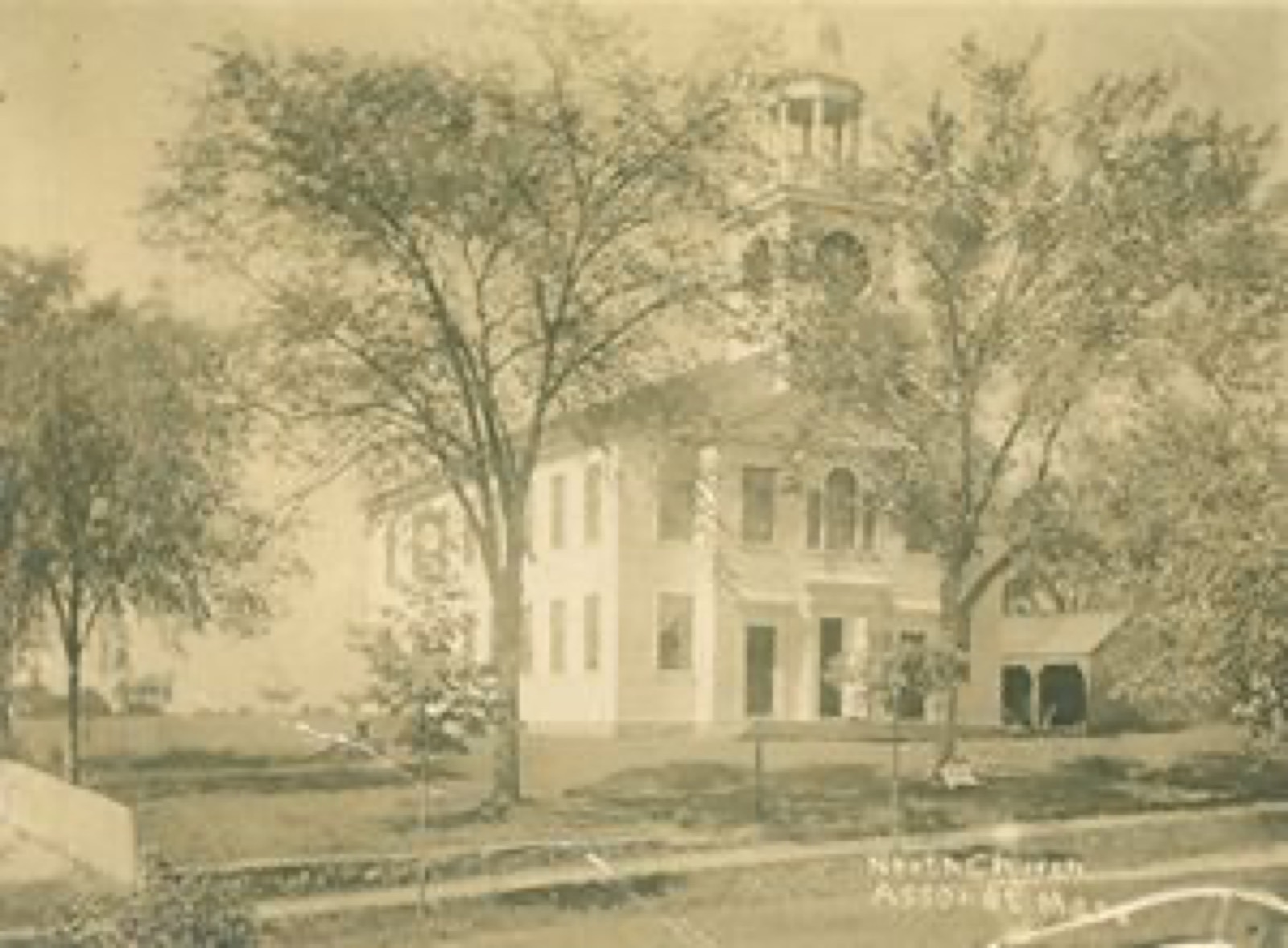 The historic North Church in Assonet village, Freetown, Massachusetts.