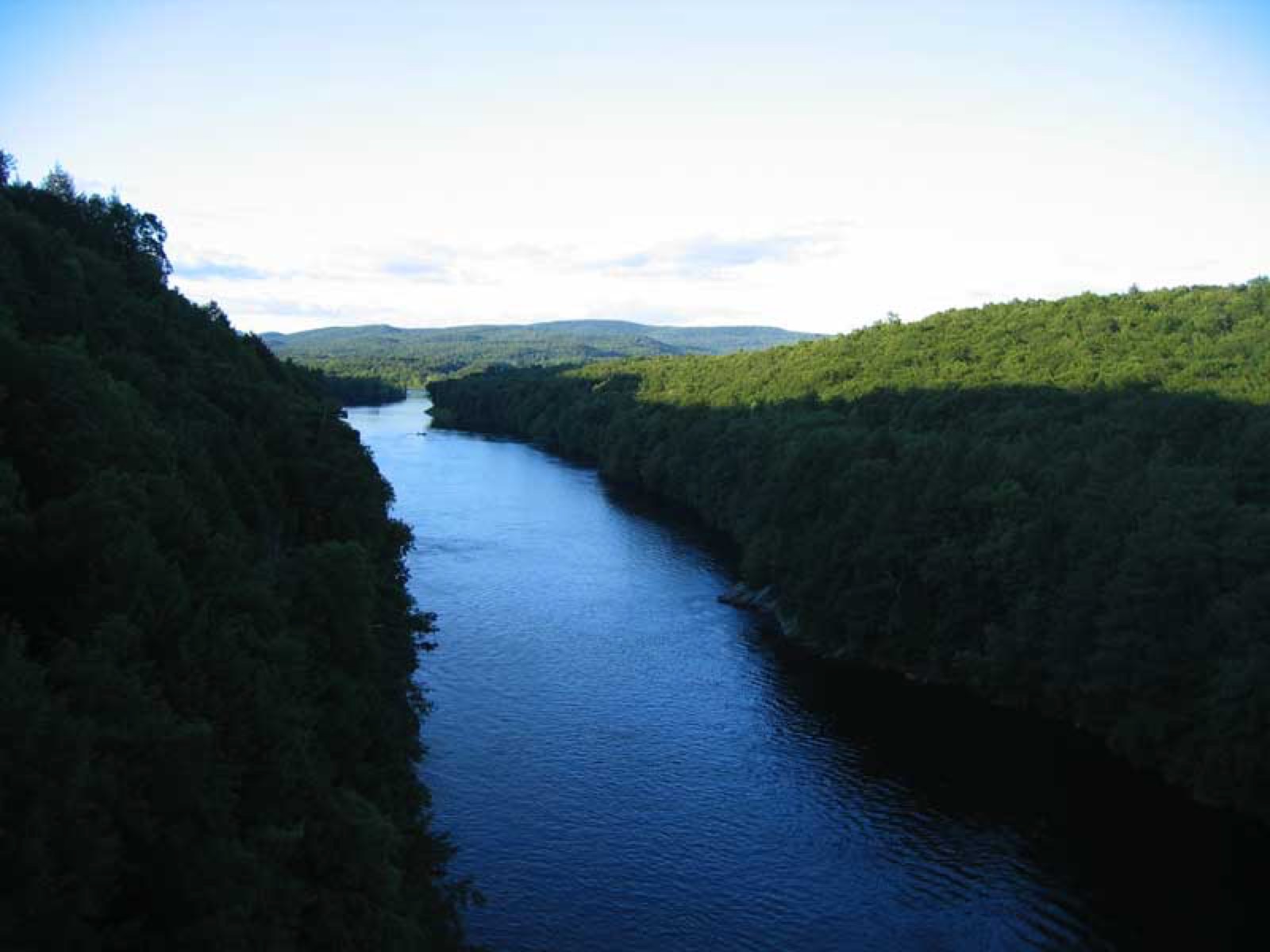 View north from the French King Bridge over the Connecticut River near Gill, Massachusetts.