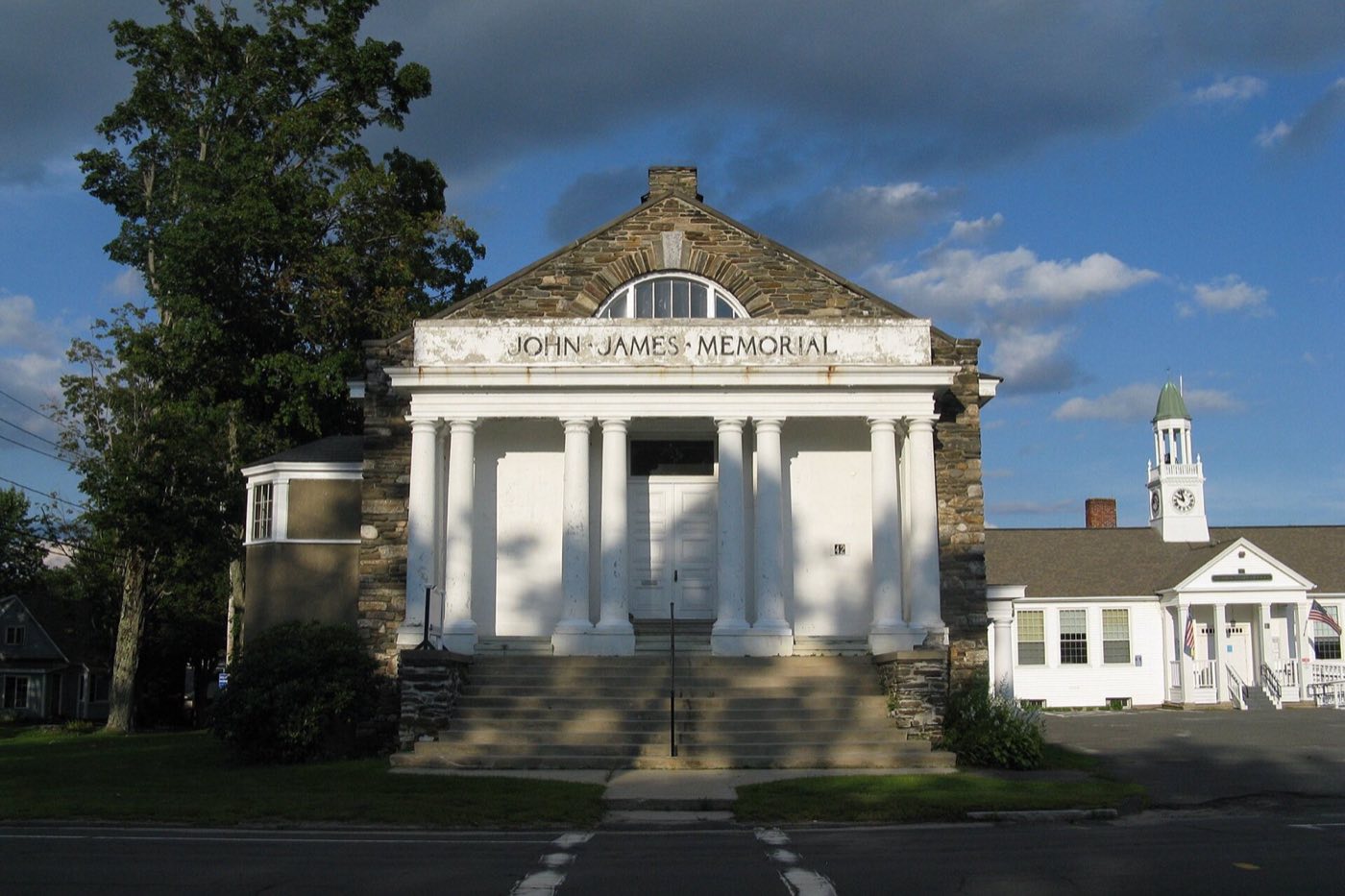 The John James Memorial Library in Goshen, Massachusetts.