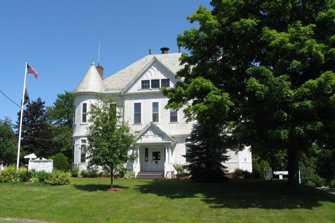 Kellogg Hall, a historic building in Granby, Massachusetts.