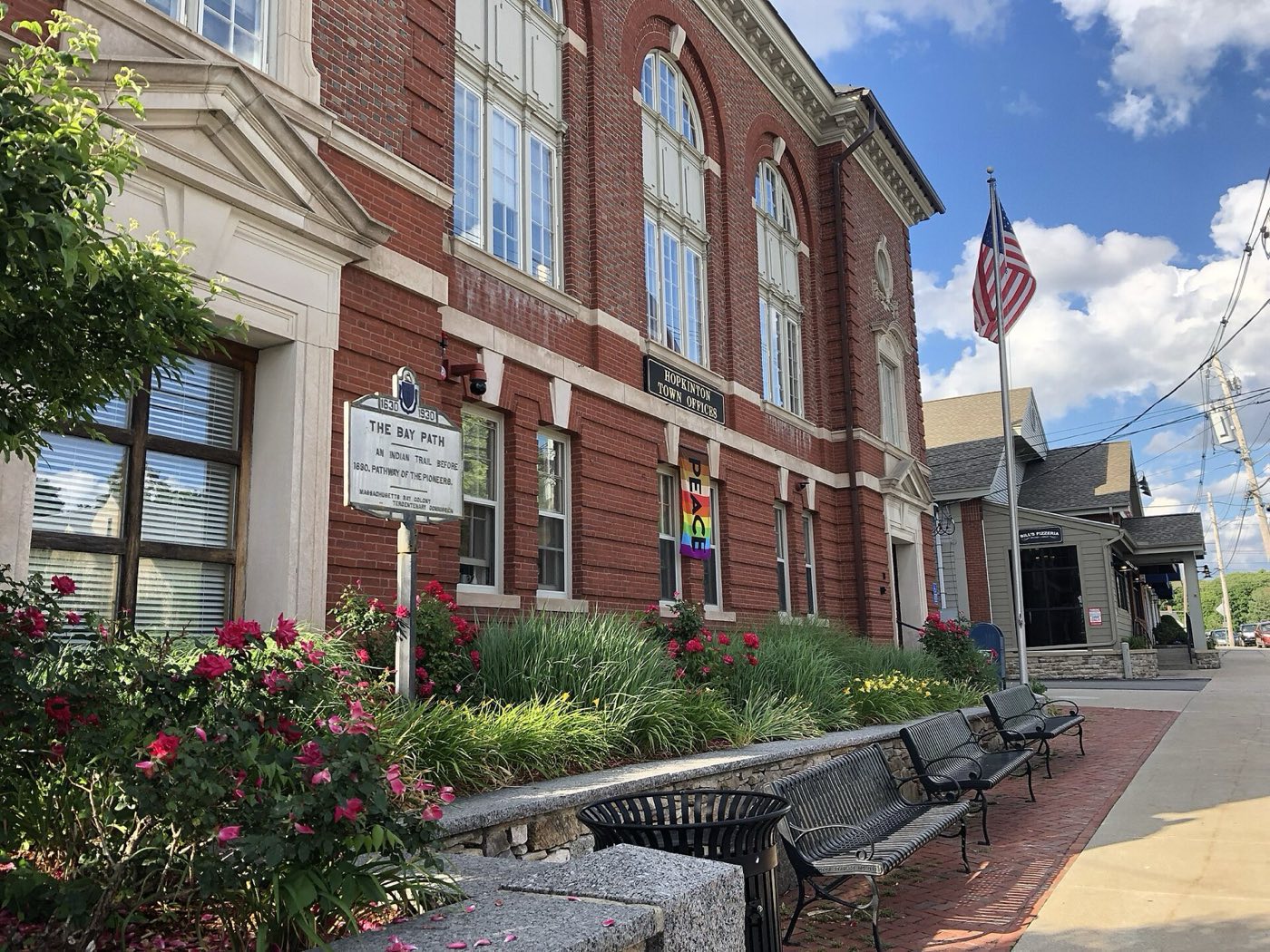 Town Hall in Hopkinton, Massachusetts.