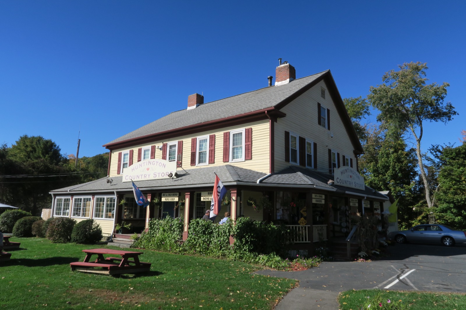 The former Huntington Country Store building in Huntington, Massachusetts.