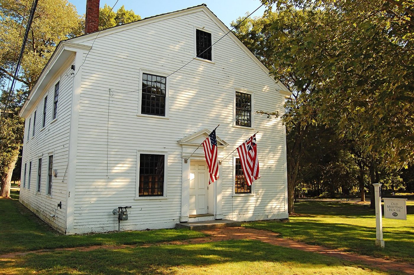 The Lynnfield Old Meeting House, a historic white church building