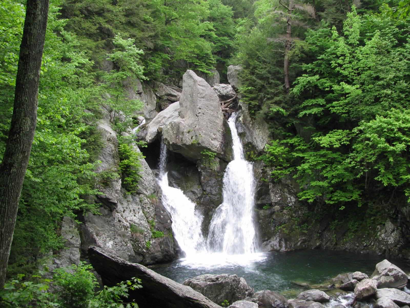 Bash Bish Falls in Mount Washington State Forest, Mount Washington, Massachusetts.