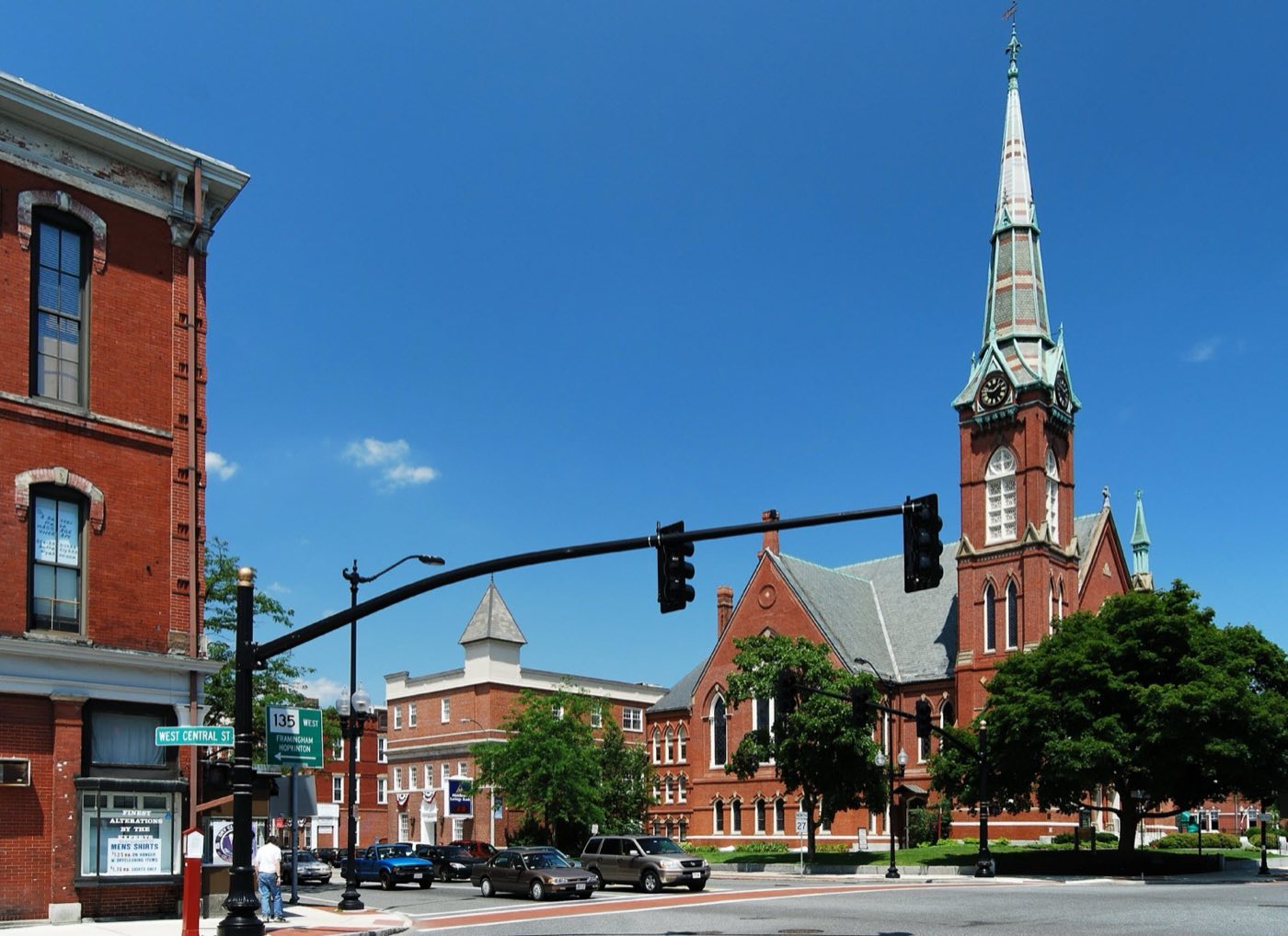 Natick center, the downtown historic district of Natick, Massachusetts.