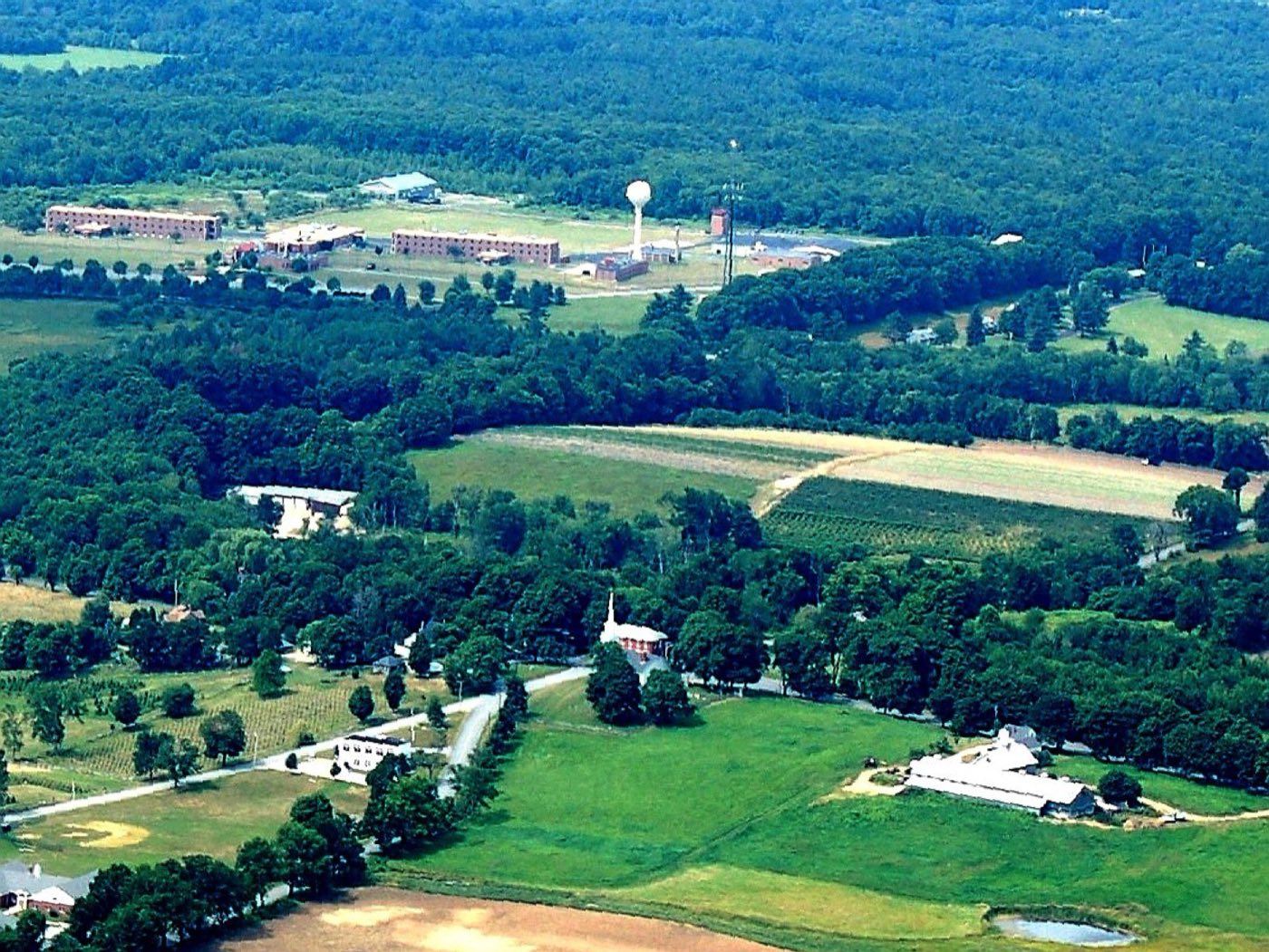 An aerial view of New Braintree, Massachusetts.