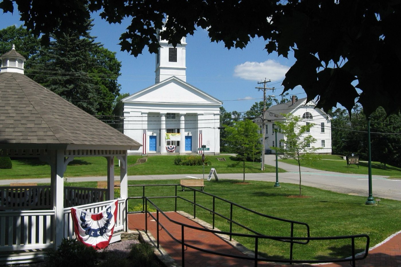 The town center in Oakham, Massachusetts.
