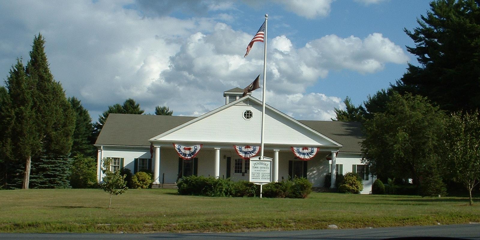 Pembroke Town Hall in Pembroke, Massachusetts.