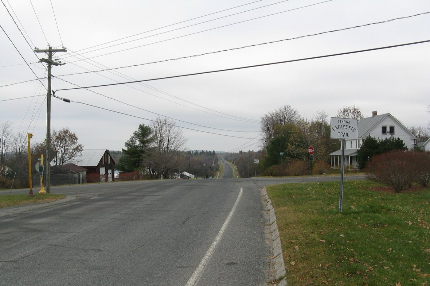 Route 143 eastbound at Peru Center.