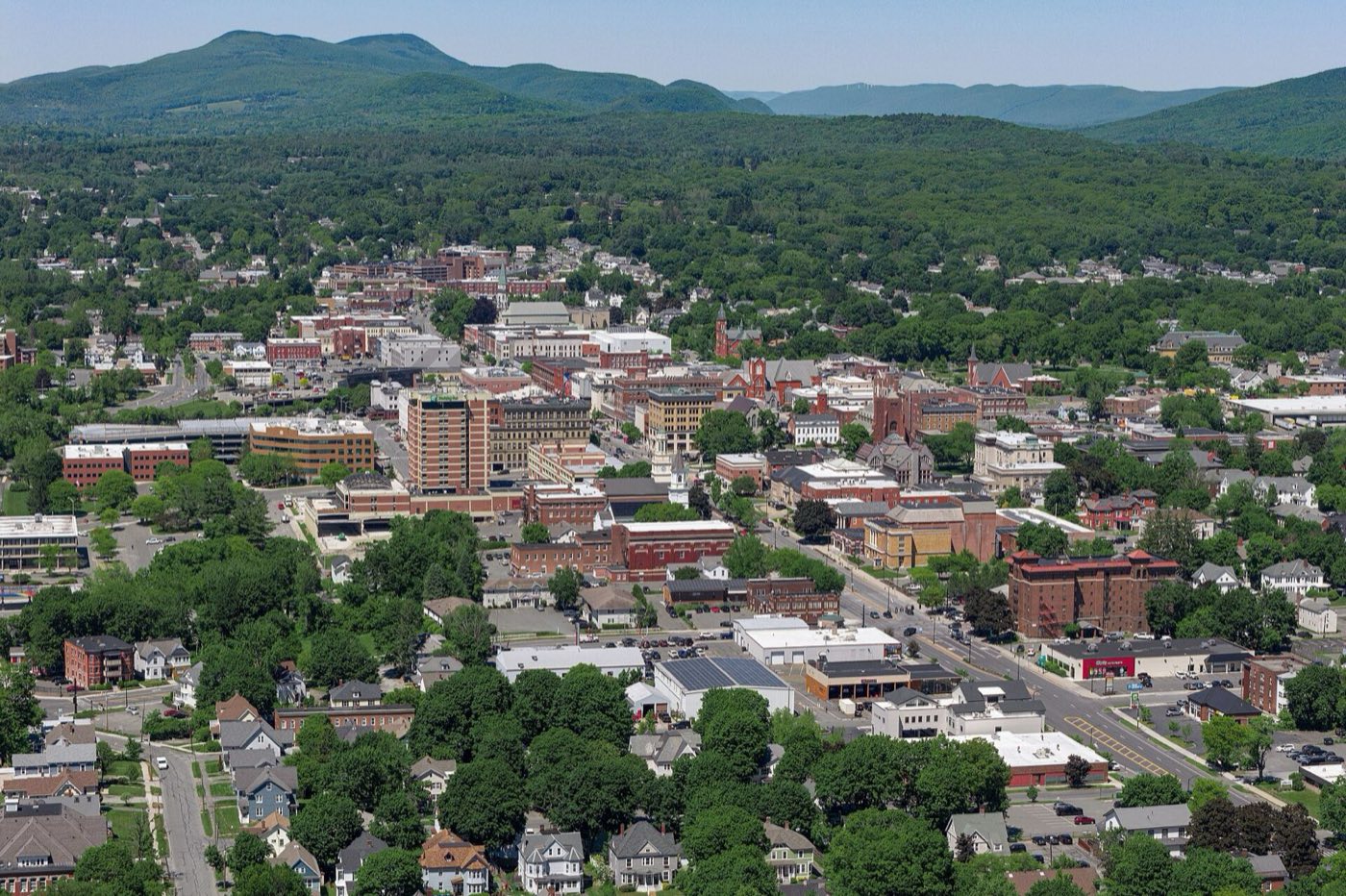 The Pittsfield, Massachusetts skyline.