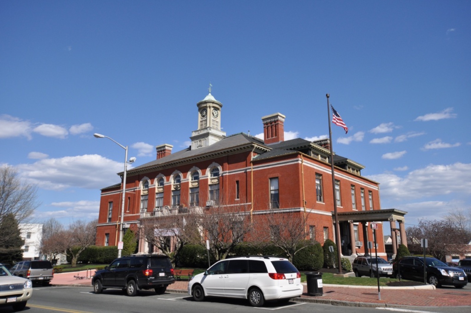 Revere City Hall on Broadway in Revere, Massachusetts.