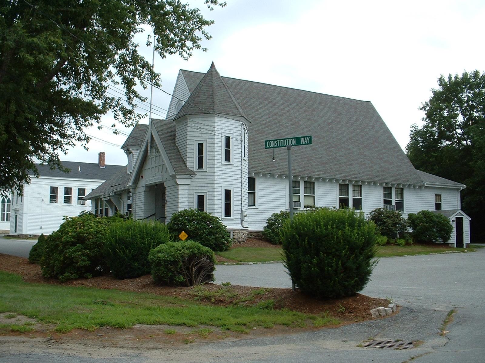 Rochester Town Hall in Rochester, Massachusetts.