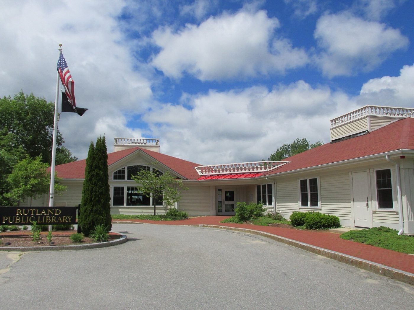 The Rutland Public Library in Rutland, Massachusetts.
