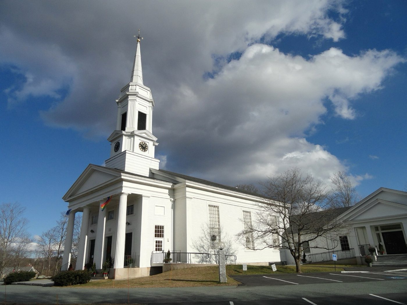 First Parish Church in Sherborn center, Massachusetts.