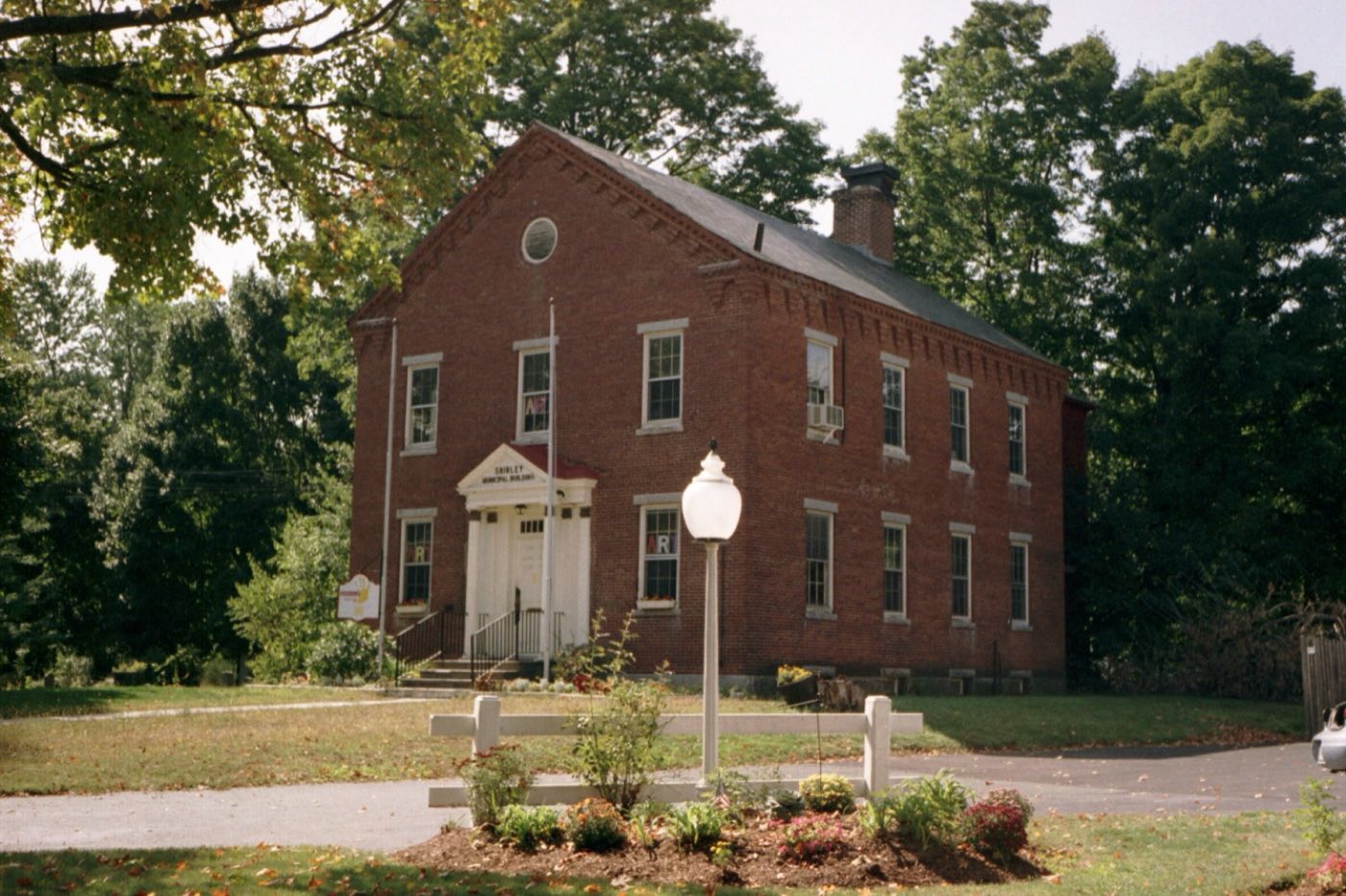 The Shirley Municipal Building (Town Hall) in Shirley, Massachusetts.