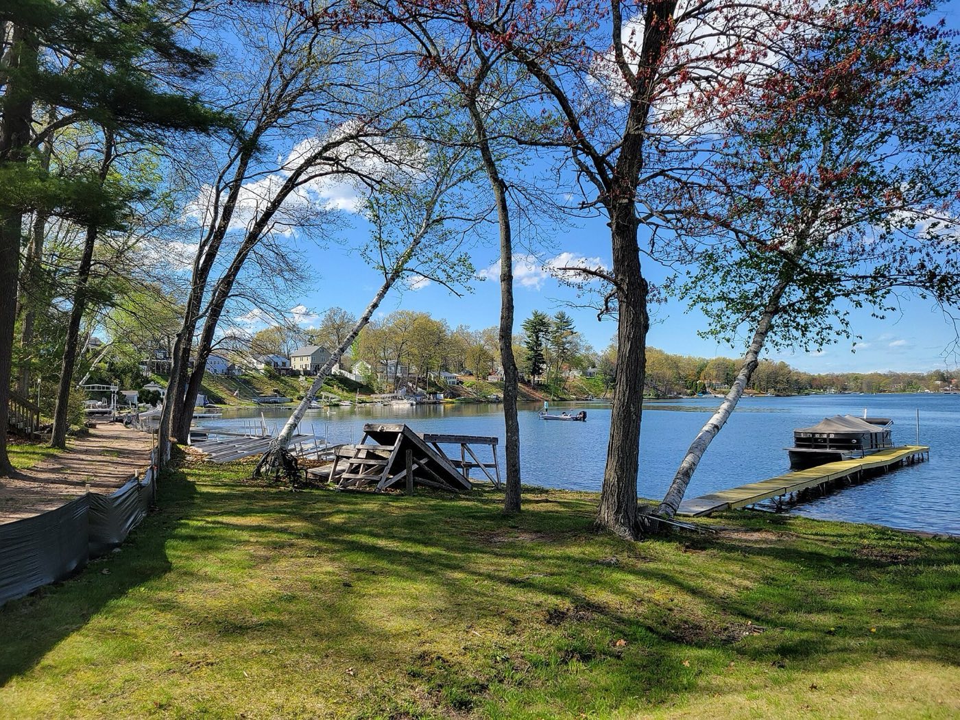 The Middle Pond of the Congamond Lakes in Southwick, Massachusetts.