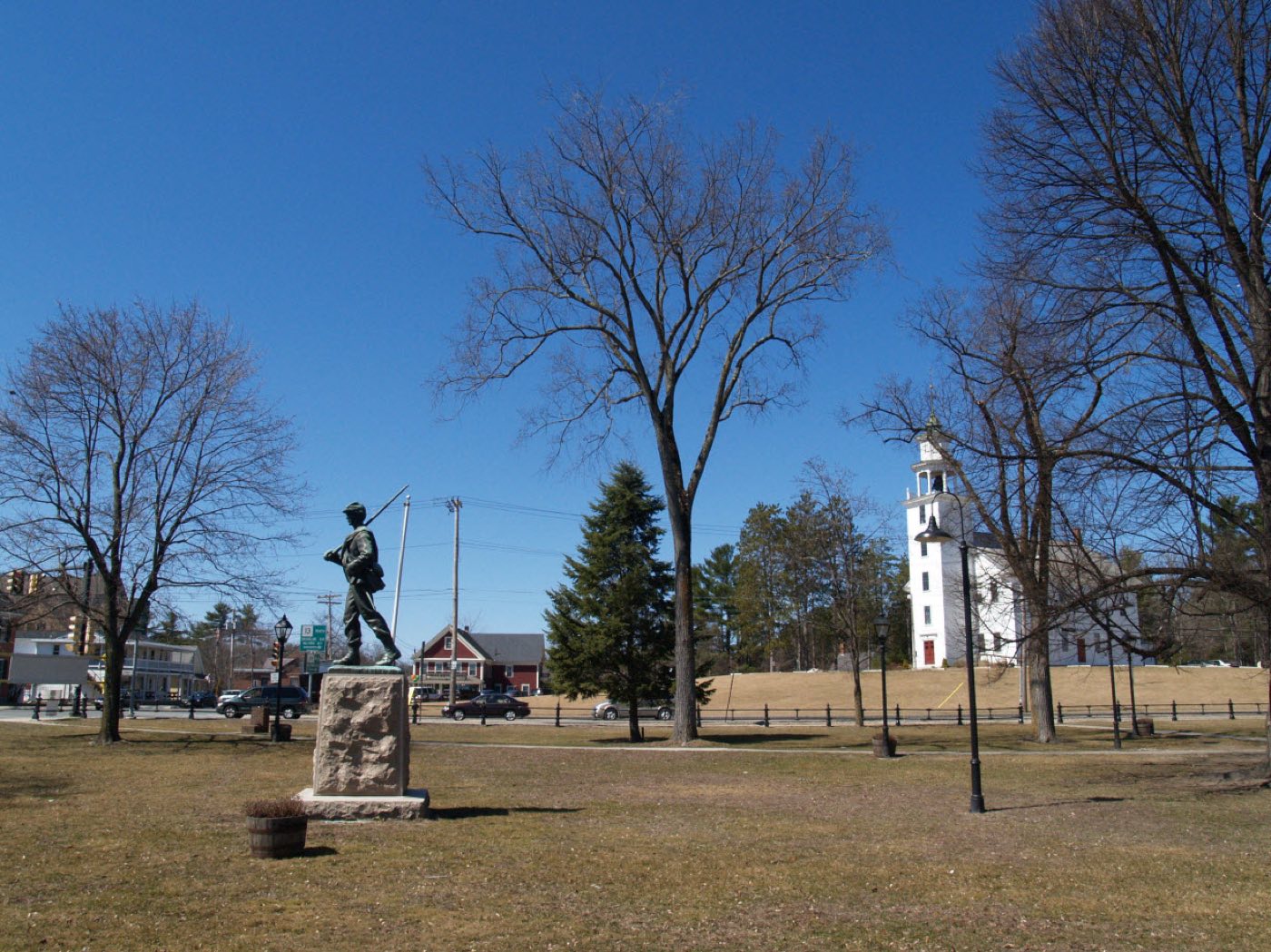 The town common in Townsend, Massachusetts.