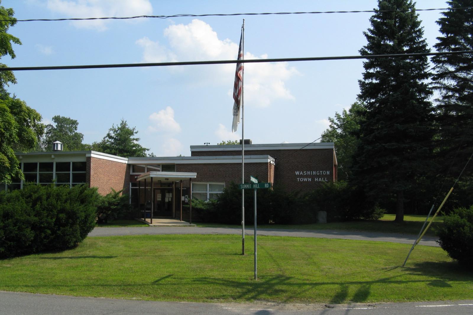 Washington Town Hall in Washington, Massachusetts.