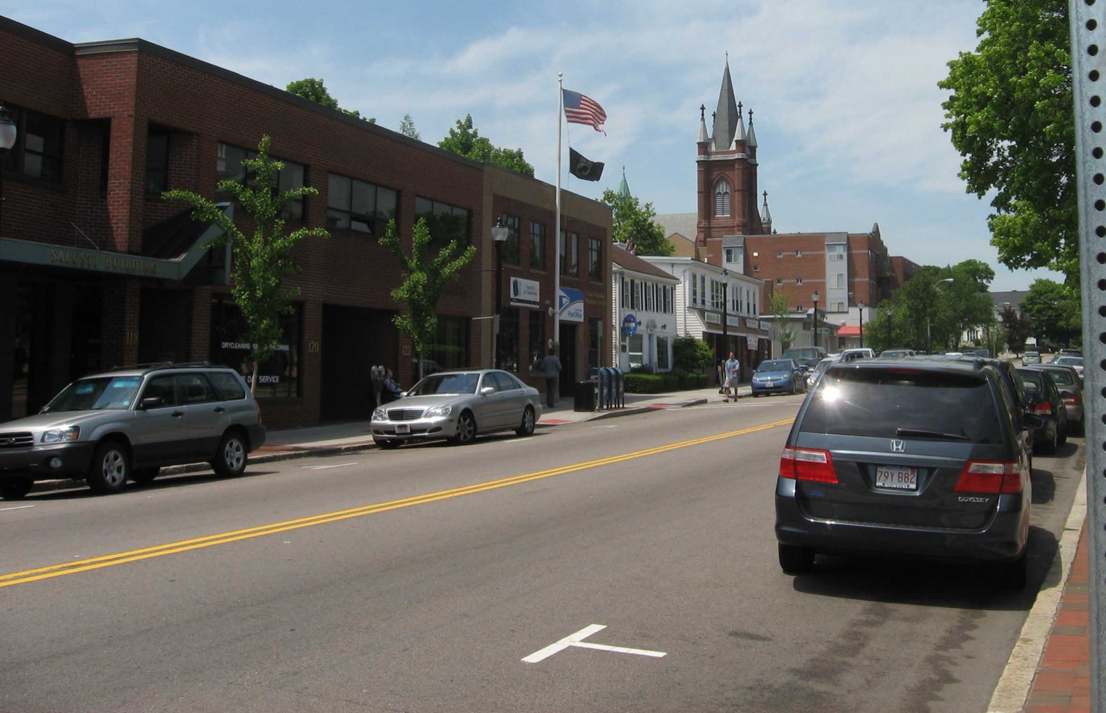 Main Street in Watertown, Massachusetts.