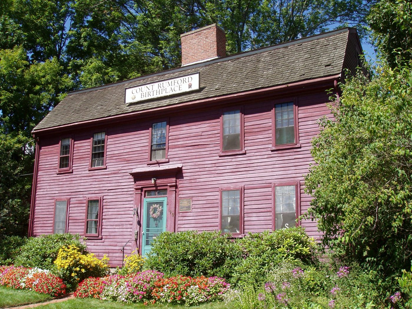 The Benjamin Thompson Birthplace (Count Rumford Birthplace), a historic house in Woburn, Massachusetts.