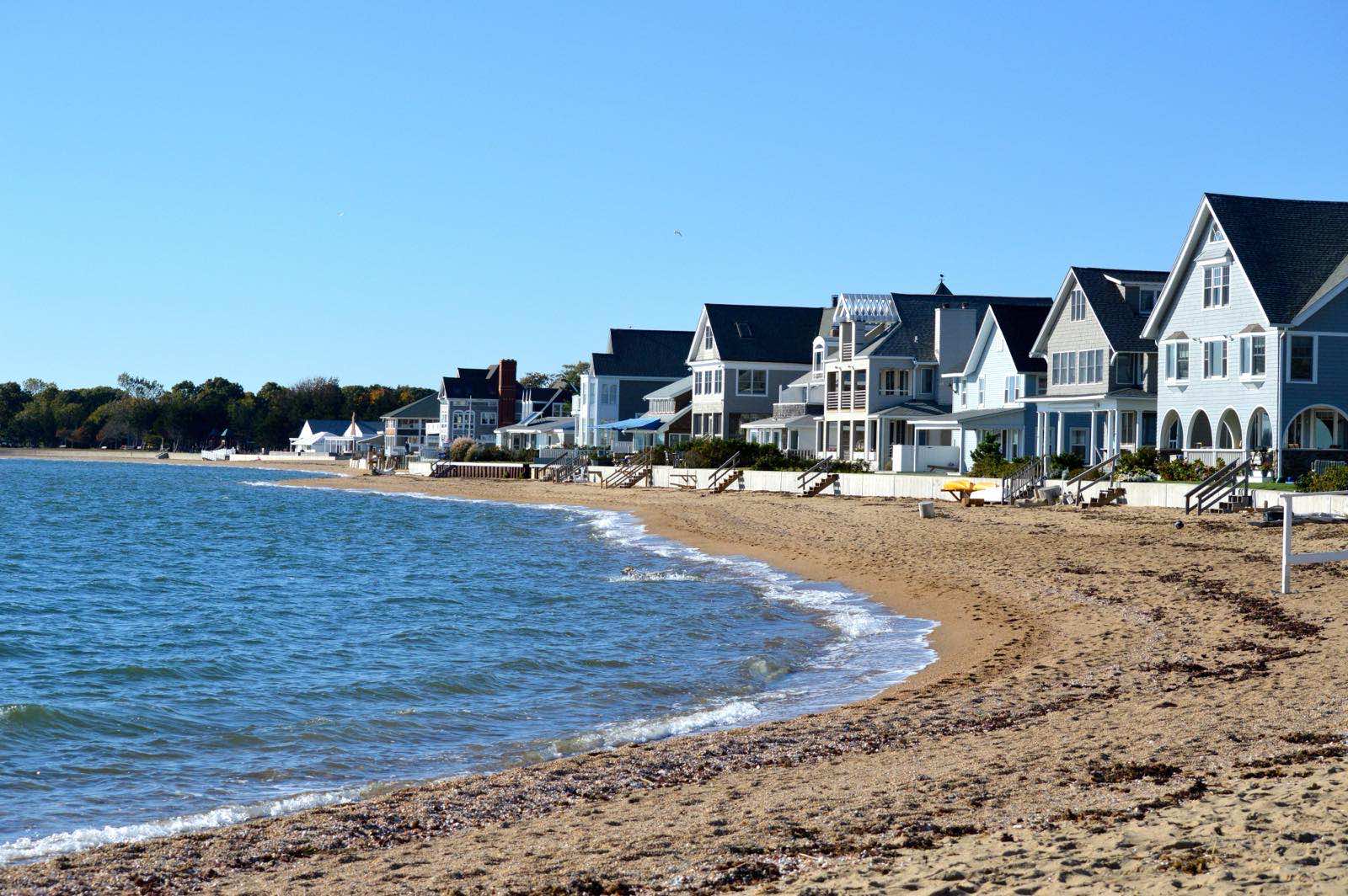 A view of the Madison, Connecticut shoreline.