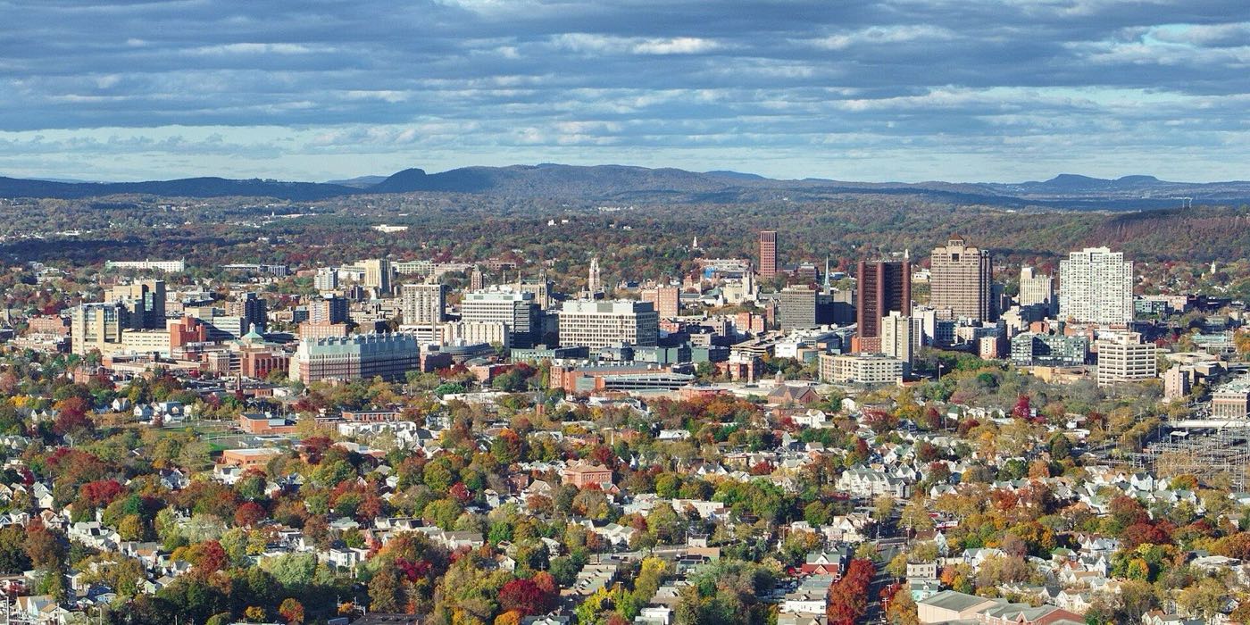 The New Haven, Connecticut skyline