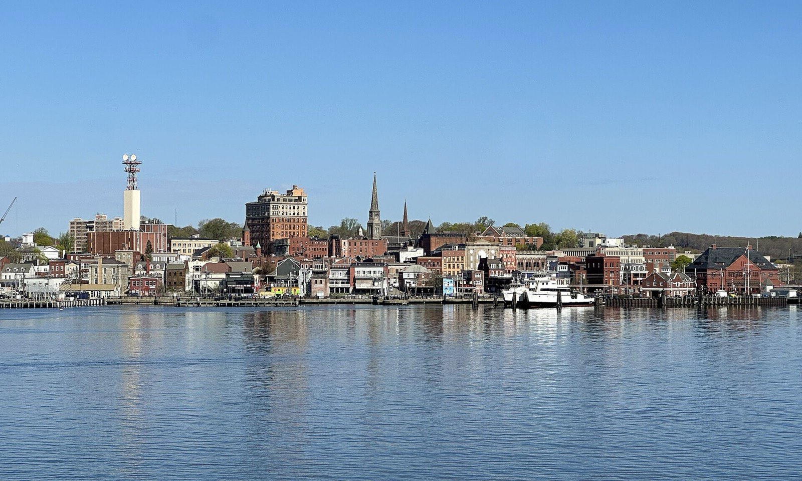 Downtown New London, Connecticut, viewed from the waterfront