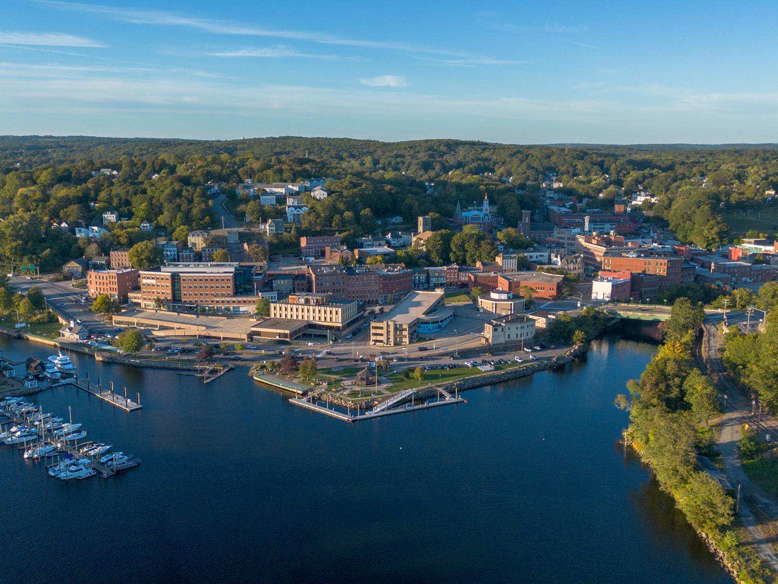 A view of downtown Norwich, Connecticut.