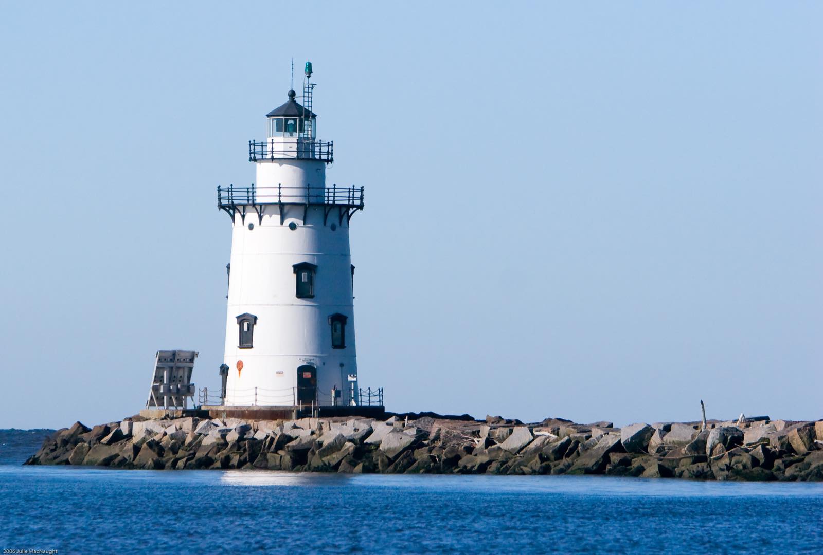 Saybrook Breakwater Light at the mouth of the Connecticut River, Old Saybrook, Connecticut