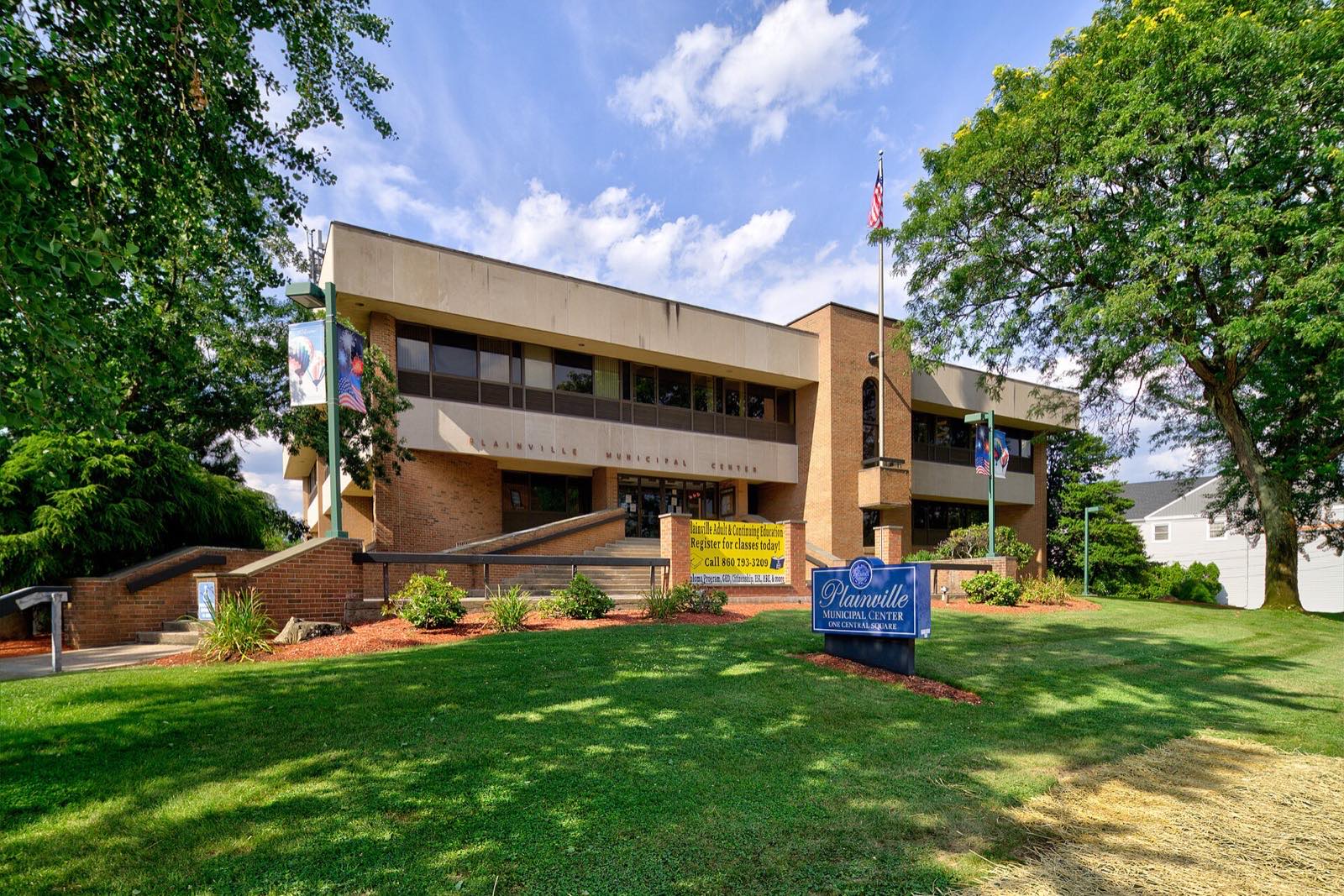 The Plainville, Connecticut Municipal Center building.