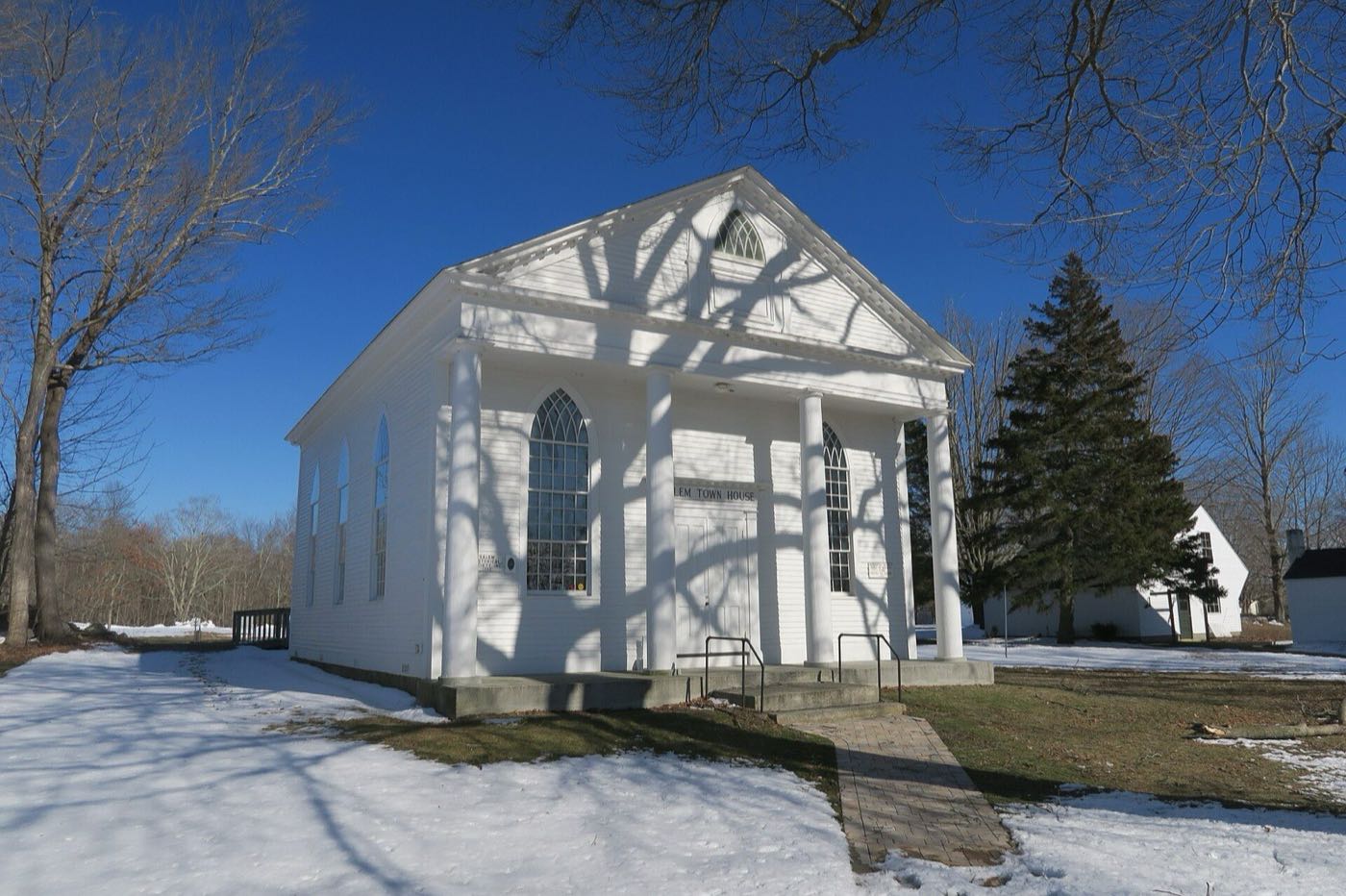 The Salem Town House, a historic town hall building in Salem, Connecticut