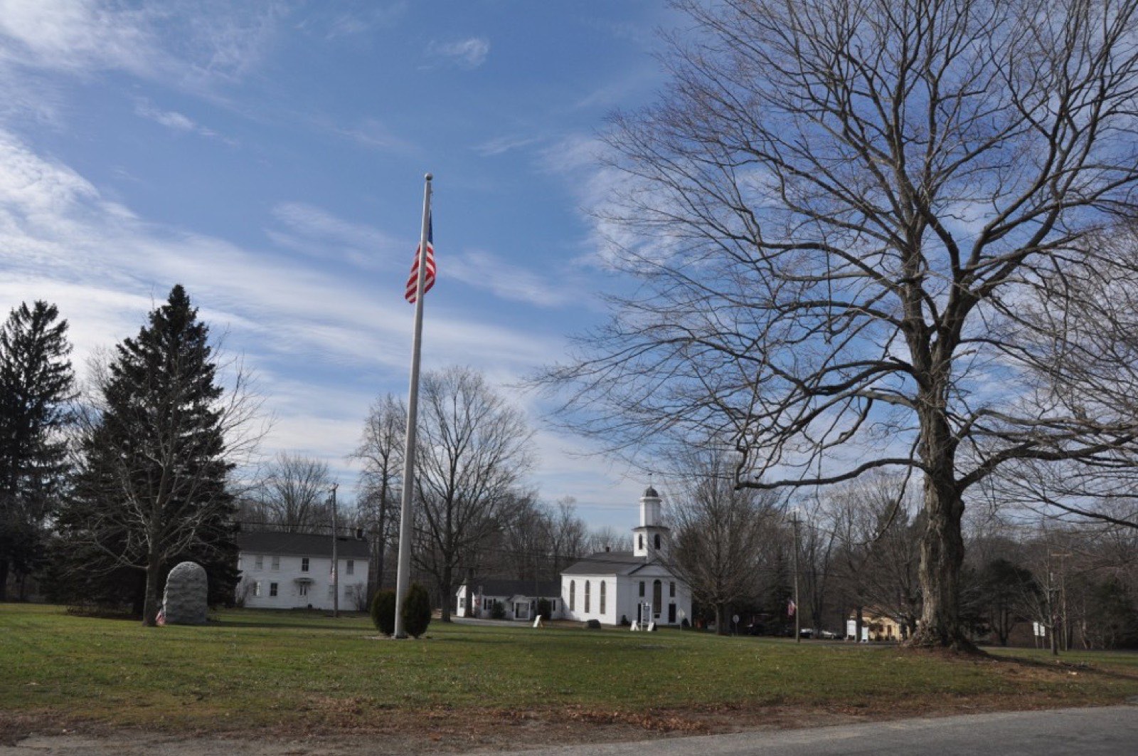 The town common in Willington, Connecticut